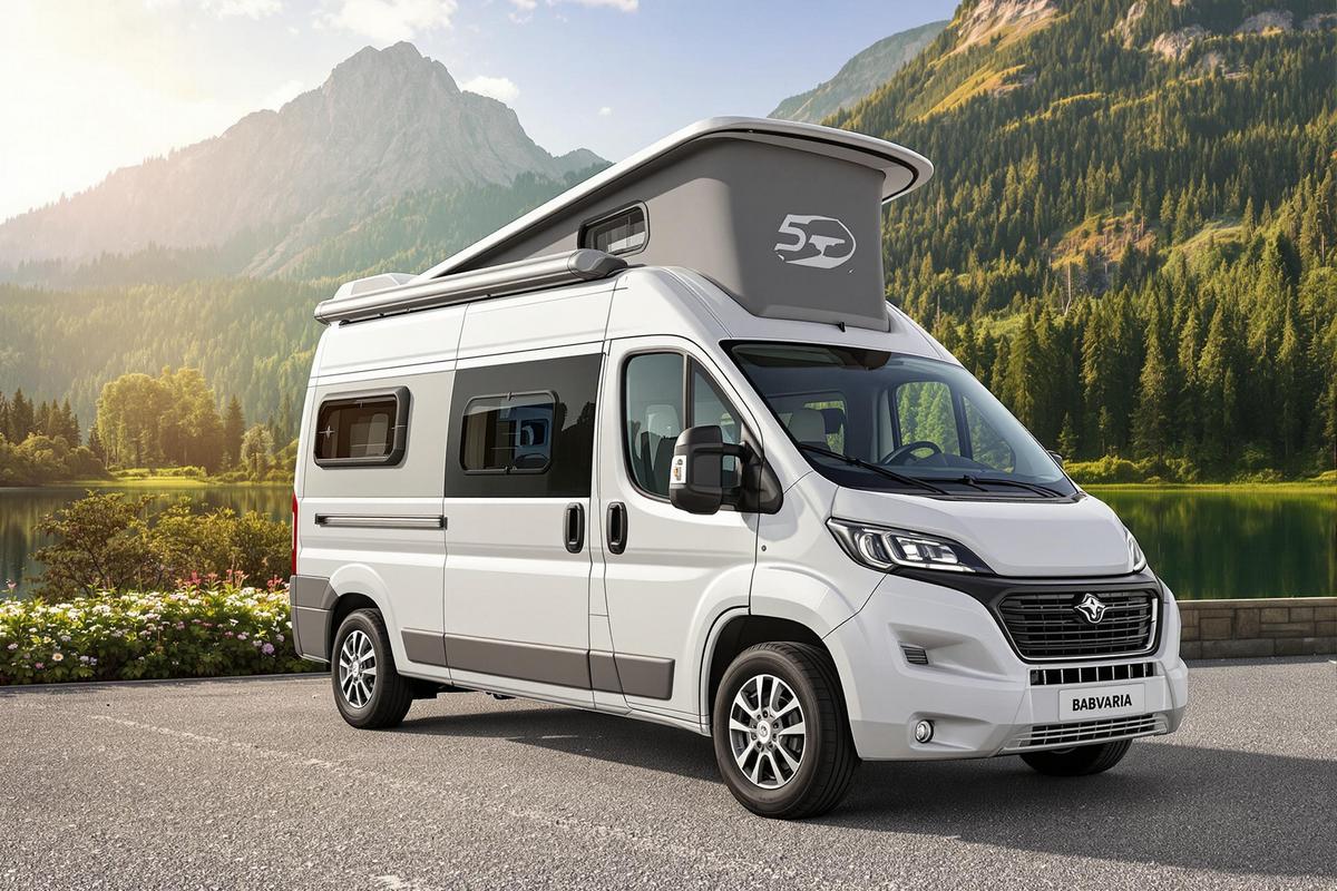 C’est parfait comme premier achat : un van neuf économique de 120 chevaux hyper court - seulement 5m de long - avec 4 couchages de série !