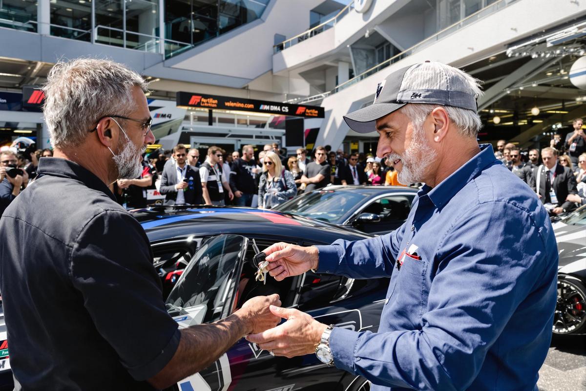 Il achète un des modèles les plus puissants de chez BMW, Valentino Rossi lui remet les clés en main propre