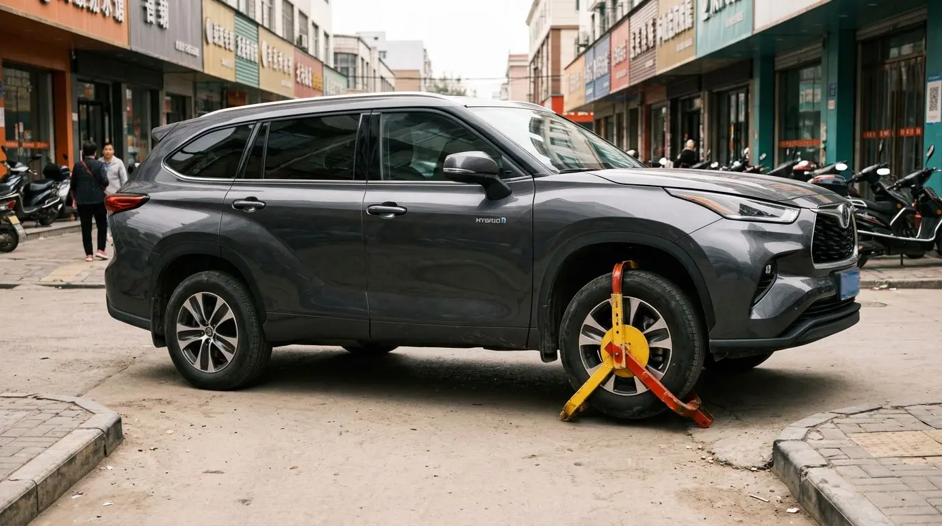 SUV électrique BYD : coincé par un sabot, il s’échappe en roulant sur trois roues grâce à une fonction que peu de voitures ont